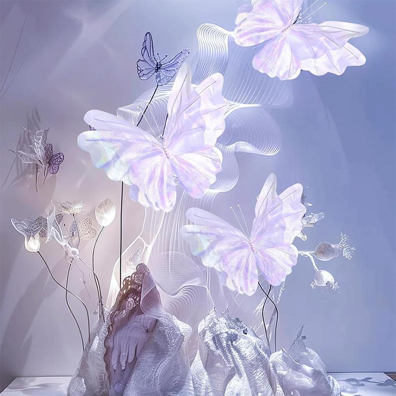 1Pcs Silk Yarn Artificial Butterfly Decoration Birthday Party Supplies for Home Wedding DIY Photography Props Accessories