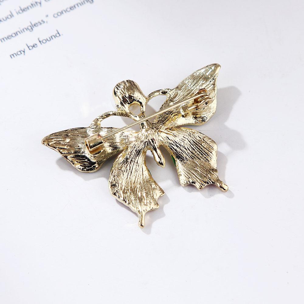 Brož motýl s olejovou kapkou Trojrozměrná vykládaná diamanty Korsáž Shi Oblečení Kardigany Kostýmy Hrudní spona Doplňky Špendlíky Dámská brož Šperky