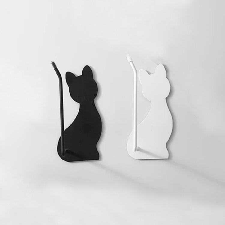 Elegant Cats Shaped Adhesive Hook Tissue Roll Dispenser For Home Office Kitchen Use Bathroom Decoration