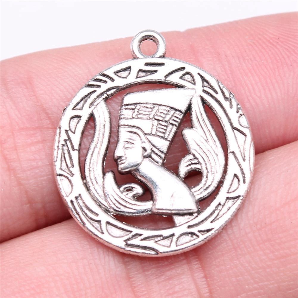 Charms Egipski Faraon Szef Wisiorki Vintage Biżuteria Materiały QC048