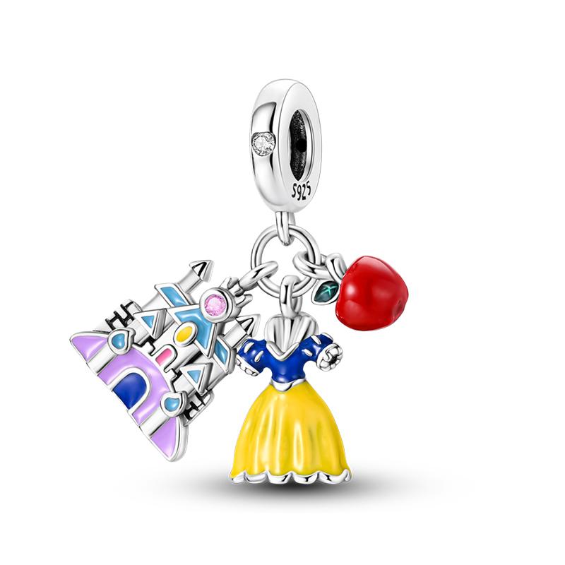 Fairy Tale Charms Copper Fox Rabbit Rose Robot Castle Prince Beads Fit 3Mm Original Bracelets Diy Jewelry Birthday Gift