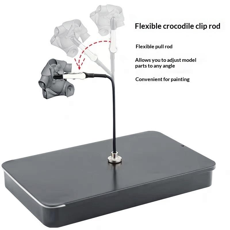 Magnetic Flexible Alligator Clips Model Painting Stand Base Holder Crocodile Clamp Price Tag Display Alloy Clip Po Note Clamp