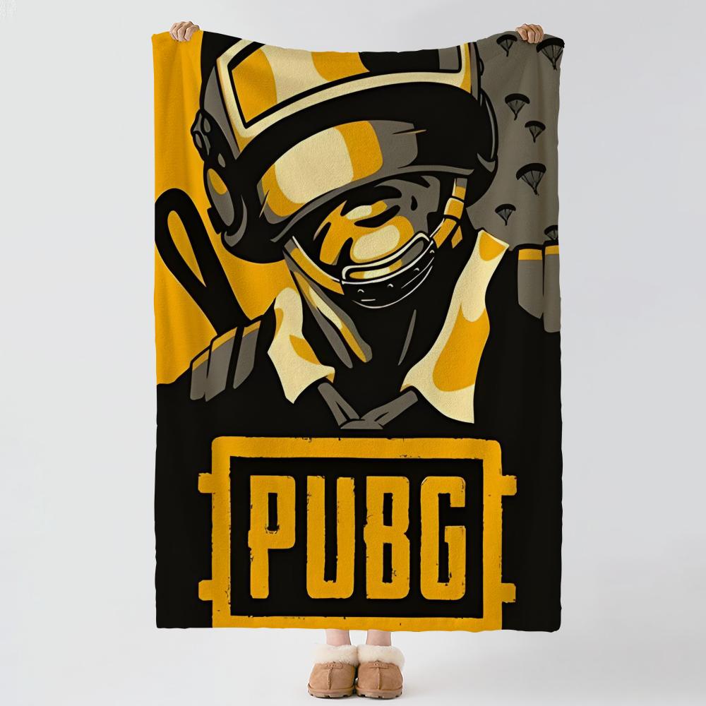 Spiel P-PUBG-G Dicker Komfort Flanell-Steppdecke, Vielseitig einsetzbar Innen Außen Tägliches Nickerchen