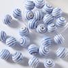 Children's Multicolor Striped Ceramic Round Beads for Handmade DIY Bracelets and Accessories.