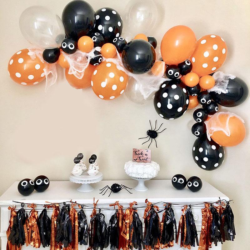 

Хэллоуин воздушный шар Garnd Arch комплект DIY оранжевые B tex воздушные шары для Хэллоуина тема день рождения Baground s