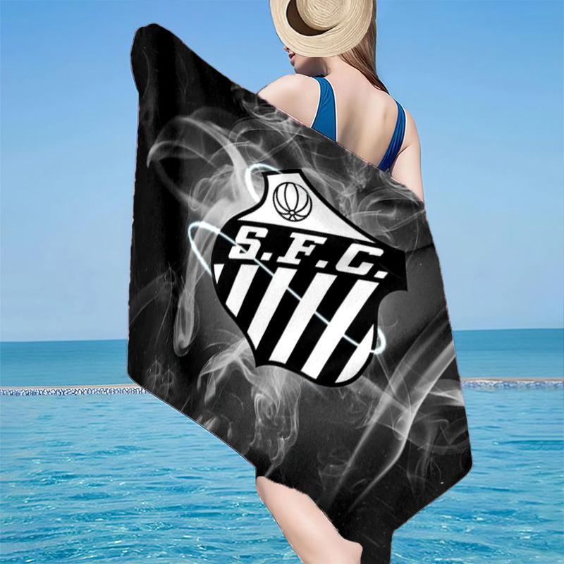 Santos Futebol Emblem Beach Towel, Quick-drying, Easy to Care for, Use for Both Fitness and Beach Vacations,Sports Essential Fan Gift
