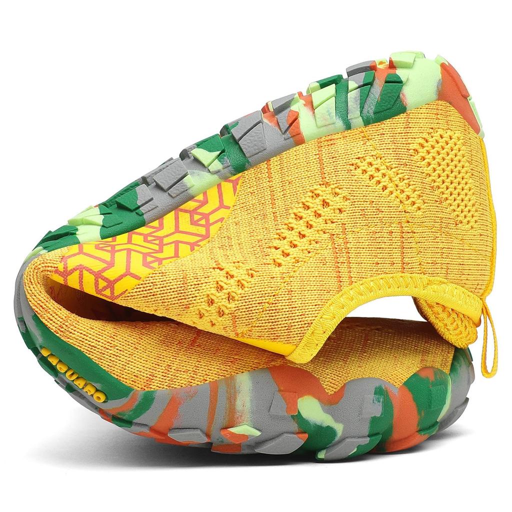 [SAGUARO] Barefoot Running Shoes, Portable Fitness Shoes, Flexible, Ultralight, Breathable, 24.5 cm, Yellow