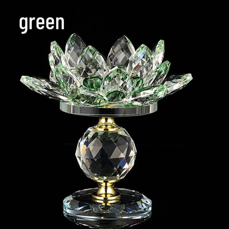 Crystal Lotus Candle Holder for Home Decor and Gifts