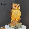 Resin LED Table Lamp for Bedside 3D Animal Night Light, Dolphin Owl Lion Sculpture Decorative Desk Light Lamp, USB Decor Bedroom, Warm Glow