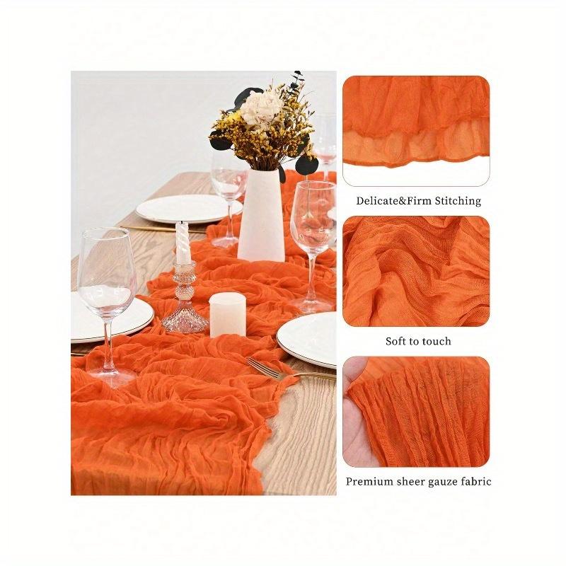 1 szt. Boho Styl Bali Muślin i Gaza Niebieski Bieżnik na Stół na Wesele lub Dekorację o Tematyce Wiejskiej