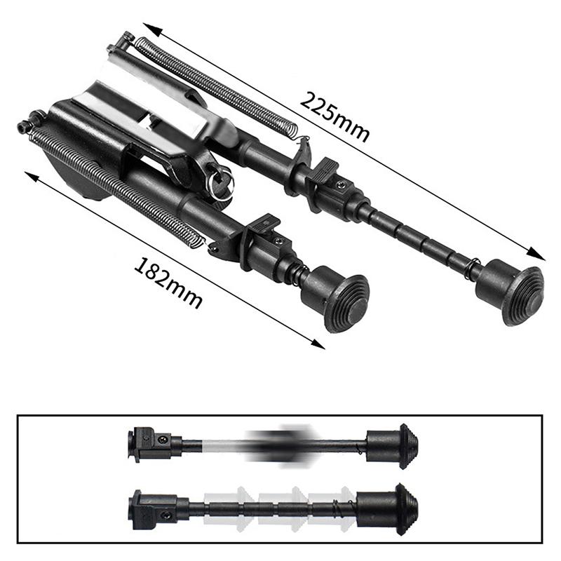Airsoft Rifle Bipod 6~9 Inch Telescopic Tripod Rack Fits 20Mm Picatinny Rail
