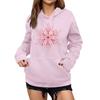 Women's Winter Christmas Printed Pullover Hooded Sweatshirt Fleece Long Sleeve Sweatshirt