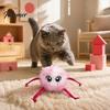 Stress Relief Toys for Bored Cats Electric Cat Ball Toy, Automatic Jumping Plush Ball, Interactive Cute Electronic Home Alone Self Rolling with Ribbon