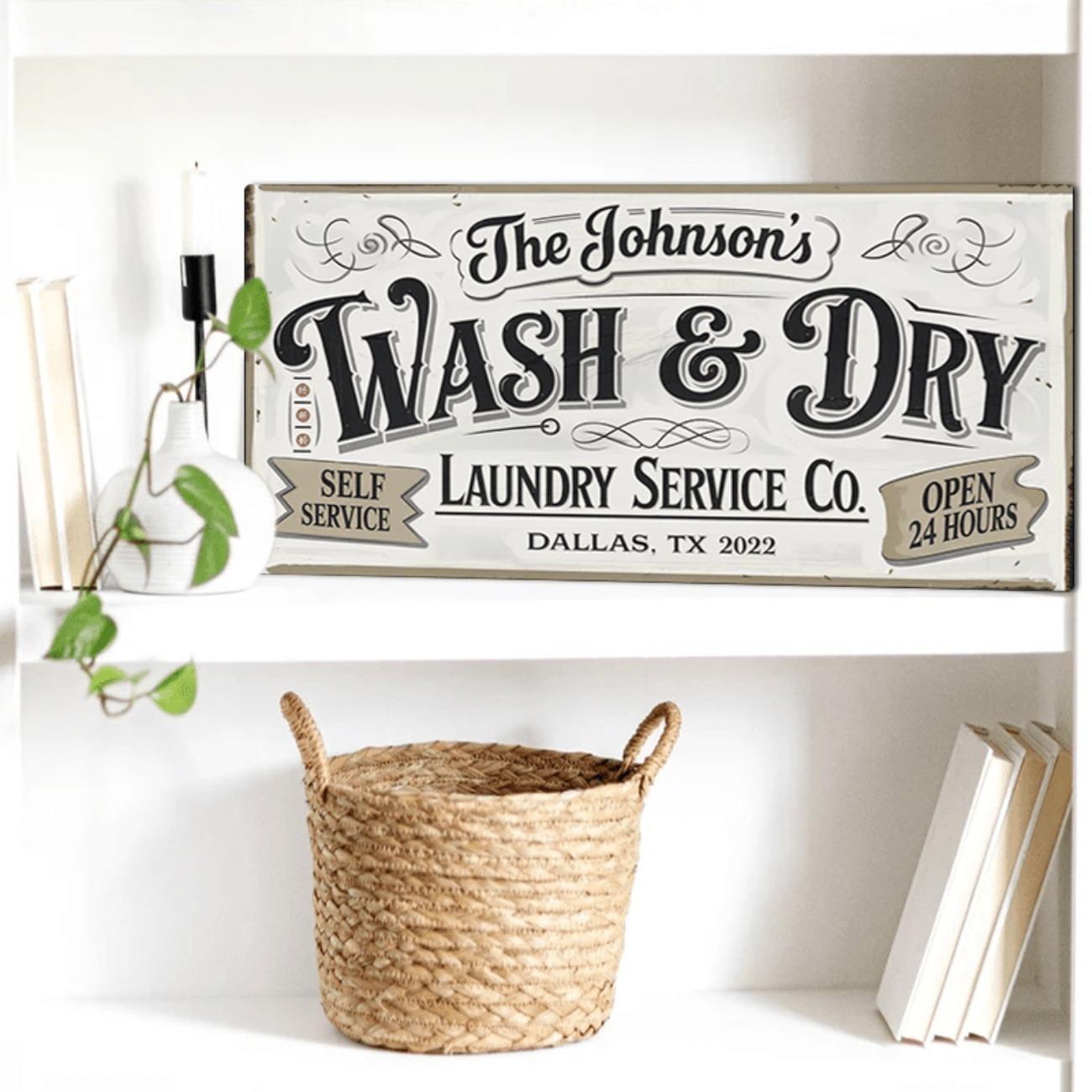 Personalized Custom Metal Tin Sign Laundry Room Wall Art Decor белый