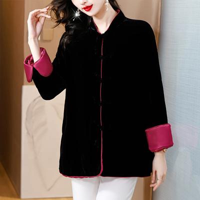 Chinese Style Cotton Jacket, Winter Small Cotton Jacket, Mother's Clothing, Retro Button Cotton Jacket, Tang Suit, Women's Jacket