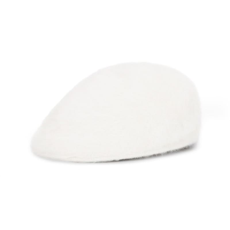 VARZAR VA Studded Angora Hunting Cap Ivory