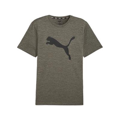 Moisture Wicking Quick Dry Training Logo Print Pullover Crew Neck Short Sleeve T-Shirt Men Tops Dark-Olive-Green 522352-80