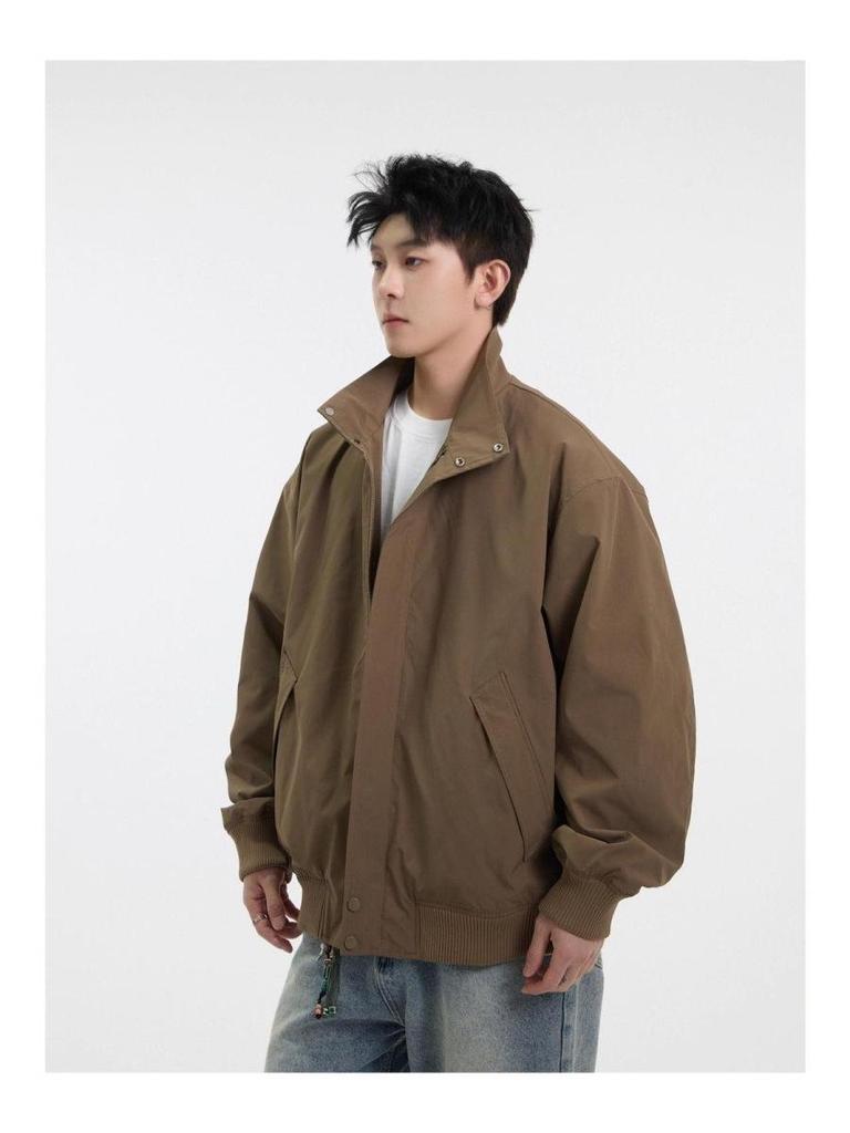 2025 Spring/Autumn Men's Cool Pique Jacket - High Street Trend, Hong Kong, Japanese Harajuku, Korean Style.