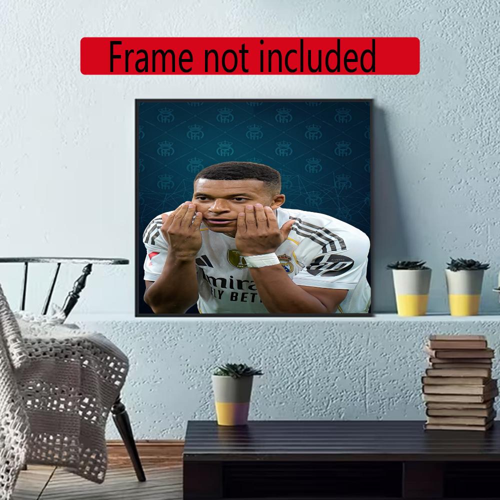 Mbappe 5D Diy Diamond Painting Round Diamond Diy Frameless Holiday Artwork Suitable For Home Office Wall Decoration