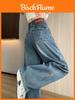 Classic Denim Pants For Women With High Waist And Wide Legs For Casual Autumn Wear