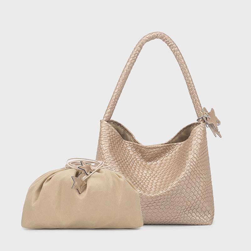 

New woven bag mother bag niche high-end light luxury bag women large capacity