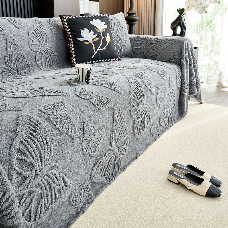 

2025 новый кремовый диван-ветер, легкая роскошь, премиум, чехол все включено, универсальный, для гостиной, простой, эластичный, нескользящий, диванное полотенце 45 * 45cm Pillow Cover