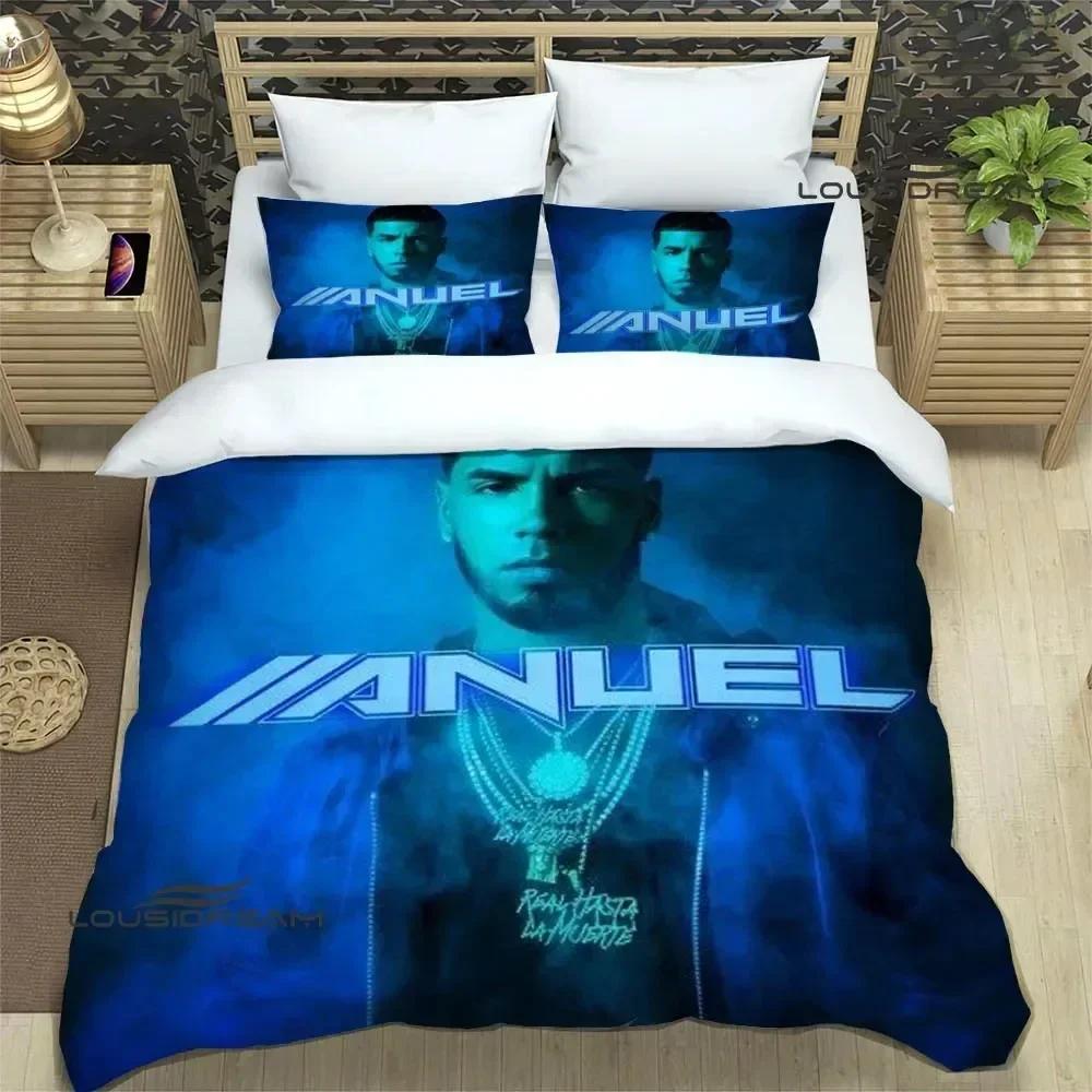 Luxury New 3D Print Rapper Anuel Aa Printed Bedding Sets Exquisite Bed Supplies Set Duvet Cover Bedding Set Luxury Birthday Gift