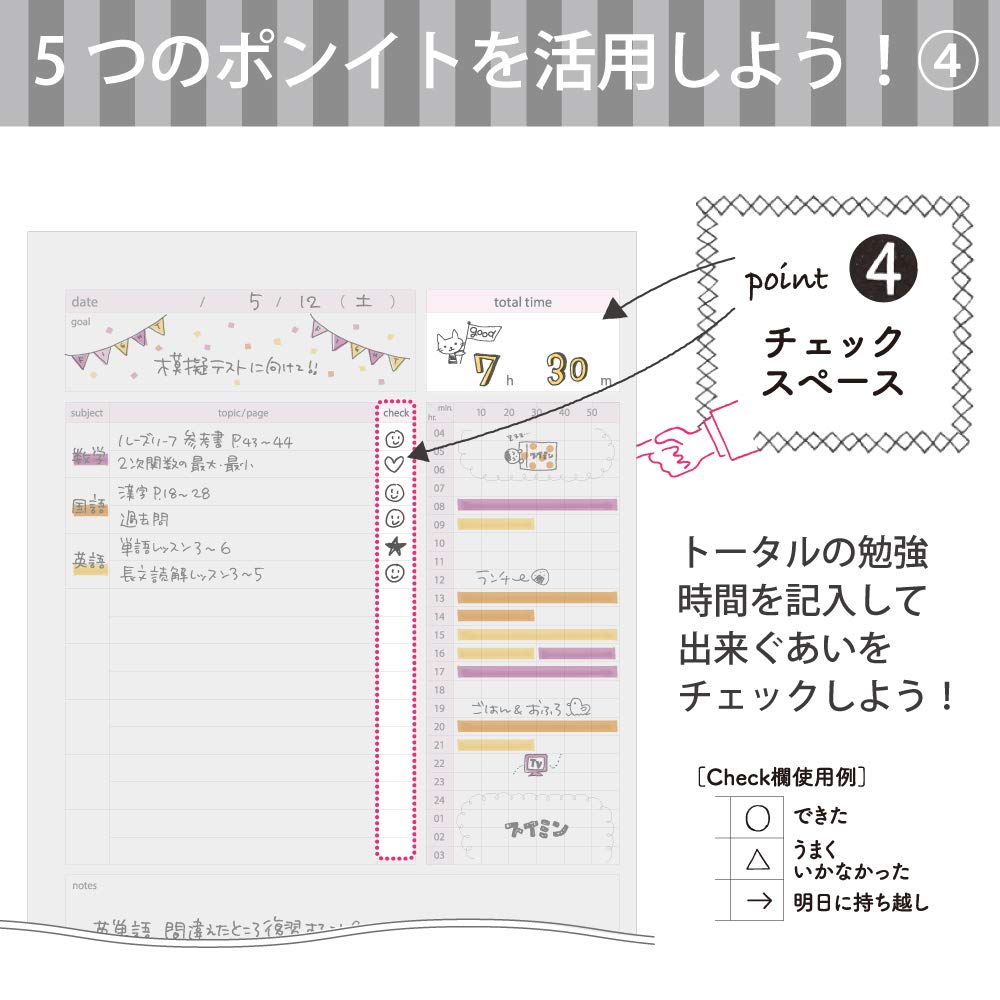 KOKUYO Campus Notebook Study Planner Daily Ruled B5 Light Pink No-Y80MD-LP