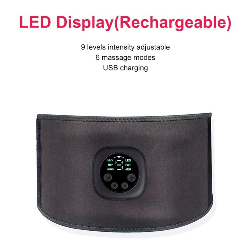 Electric Slimming Belt EMS Waist Massage Fitness Muscle Stimulator Lose Weight Fitness Vibrating Massager Fat Burning Trainer