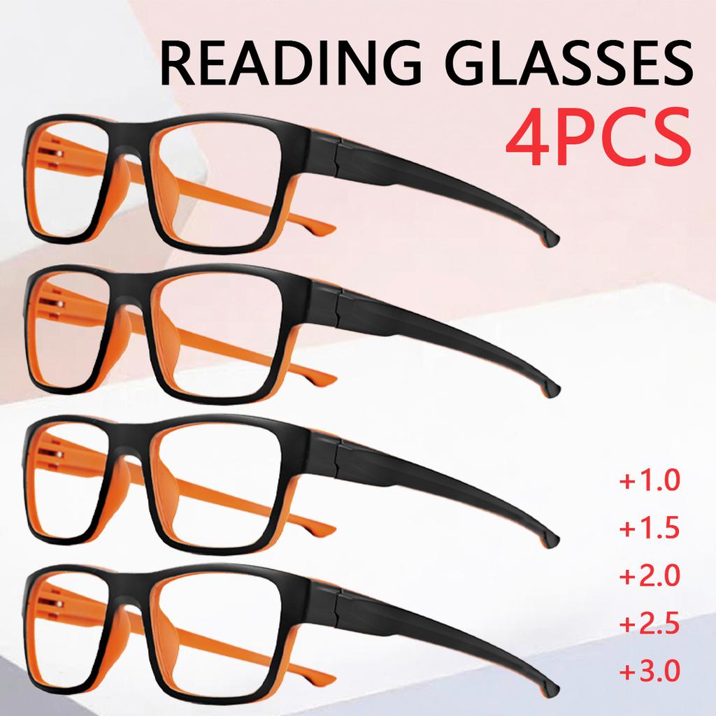 4PCS Men Women Presbyopia Glasses Intelligent Elderly Reading Glasses Universal Anti Blue Light Magnifying Glasses