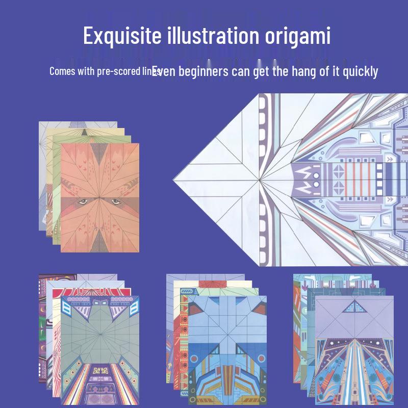 Beginner's 3D Paper Airplane Origami Kit: Creative and Colorful DIY Toy for Kids