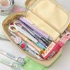 Cartoon Phoebe Cat Pen Case, Ins High Beauty Embroidered Stationery Box, Student Large Capacity Neutral Pen Set Storage Bag