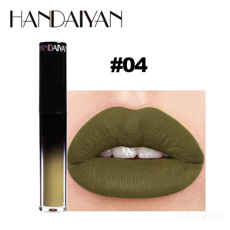 

Черная, зеленая, фиолетовая помада для макияжа губ на Рождество, Хэллоуин, оттенок, увлажняющая водостойкая матовая помада, водостойкий пигмент для губ 04