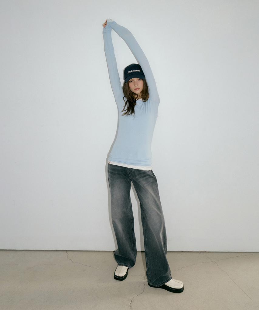 AUTHENTI Low-Rise Wide Pants_Black