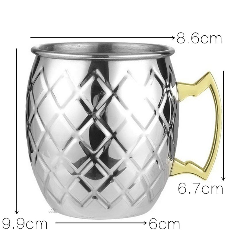 1PCS Cocktail Cup 550ml Hammered Copper Plated Moscow Mule Mug - Beer/Coffee Cup for Enhanced Flavor Experience Tazas Bar Tool