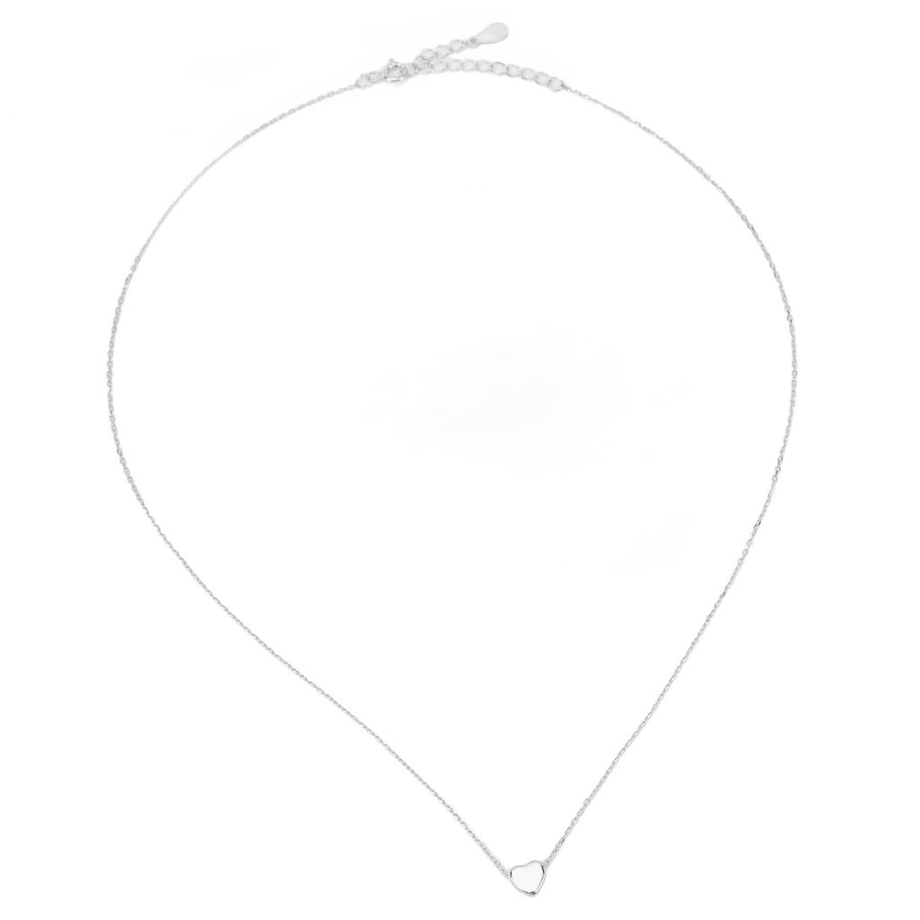 Heart Pendant Necklace 925 Sterling Silver Necklace Stylish Romantic Women Girl Necklace for Daily Party