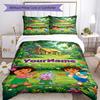 Dora Explorer Customize Your Name Bedding Set Breathable Duvet Cover with Pillowcases Home Decoration Birthday Gift