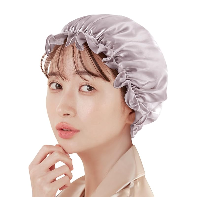 

[Utukky] silk night cap 100% silk 6A class [Actual store & TV introduction] Sarasara God No falling off until morning hair cap split ends Prevention