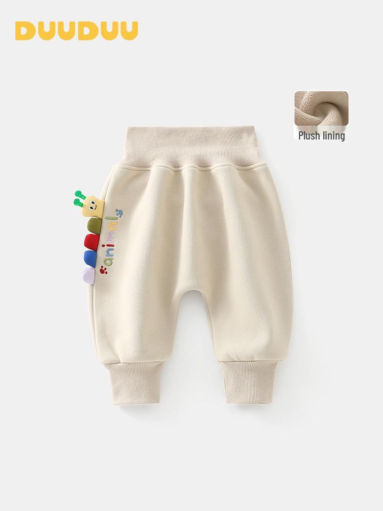 DUUDUU Thickened Fleece-Lined Pants for Newborns - A-Class Large Baby Sweatpants for Autumn/Winter 2025