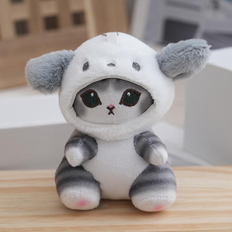 Adorable Plush Sanrio Shark Cat Backpack Keychain Doll Pendant For Creative Gifts