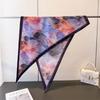 Color Leaf Triangle Scarf Simulation Silk Printing Sunscreen Shawl Waist Scarf Women's Silk Scarf Scarf Headscarf Scarf