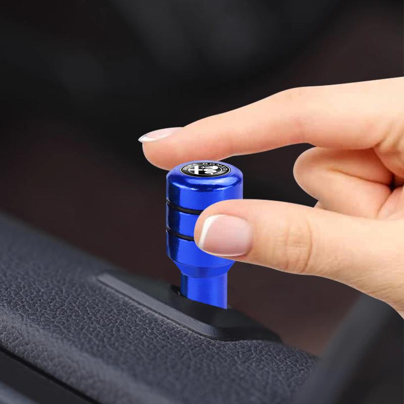 For Alfa Romeo 2/4Pcs Car Door Lock Pin Door Lock Rod Car Knob Pull Security Insurance For Alfa Romeo serpent Giulia 159 156 MIT