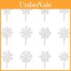 Christmas Snowflake Cake Embellishments With Shining Design For Winter Party Supplies