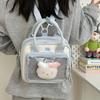 Women's Bag Sweet Girl Daily Simple and Versatile Handbag Shoulder Bag Crossbody Bag Backpack Solid Color Transparent