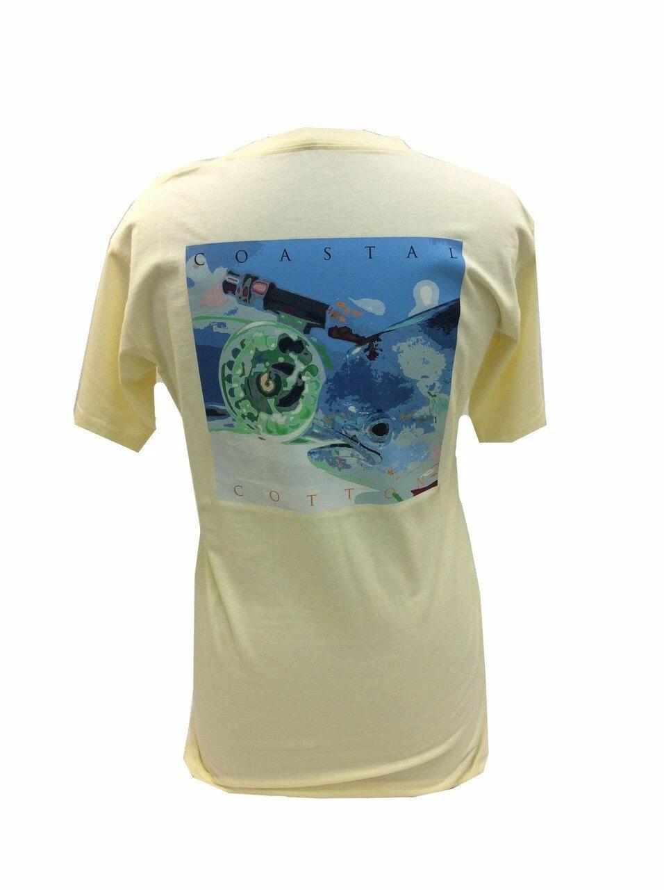 Coastal Cotton Jaune Mouche Moulinet T-Shirt Manches Courtes 4XL