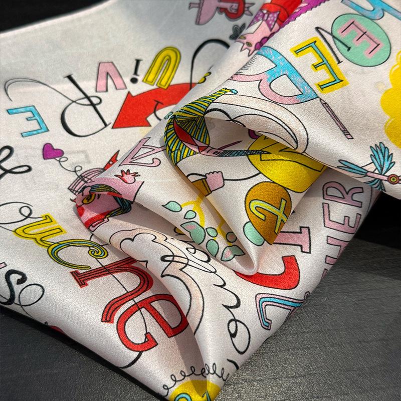 Natural Silk Square Scarf Women Bandana Mulberry Scarves Female Summer High Quality Headkerchief Shawl Wrap Hijab Beach