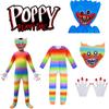 Leketid Poppy Barn Huggy Wuggy Cosplay Kostyme Jumpsuit Maske Halloween Drakt