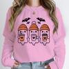 Halloween Ghost Coffee Print Round Neck Hoodie - Comfortable & Stylish Fit