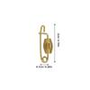50Pcs P-Shaped Safety Pins Metal Badge Base Pins for Crafting Lapel Brooches DIY Sewing Reliable Rust-Resistant Secure Clasp