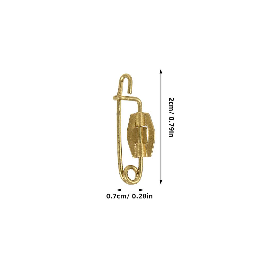 50Pcs P-Shaped Safety Pins Metal Badge Base Pins for Crafting Lapel Brooches DIY Sewing Reliable Rust-Resistant Secure Clasp